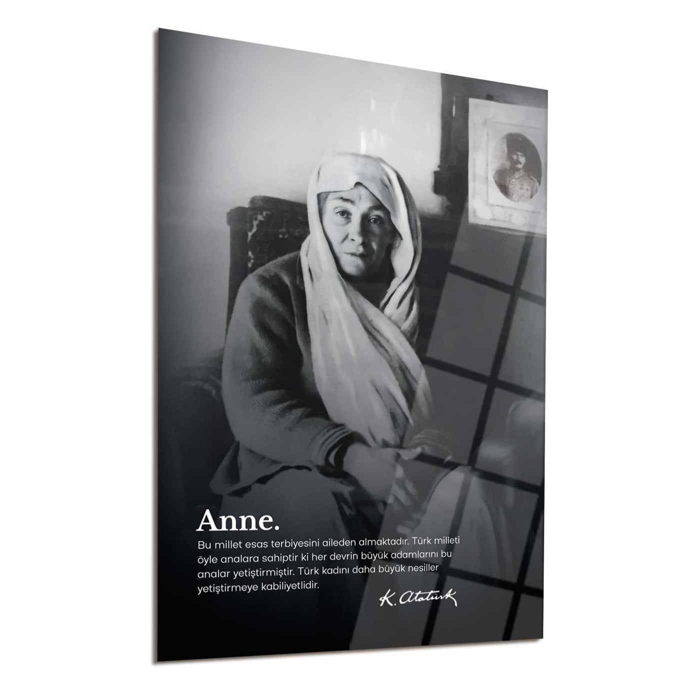 Anne "Zübeyde Hanım" Cam Tablo - ATC062